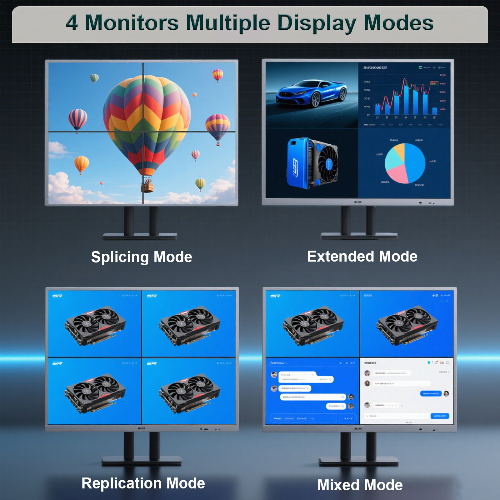 SRhonyra GeForce GTX1660S 1050 - đánh giá và giá 4 Hdmi Multi Monitor Video Card 4K