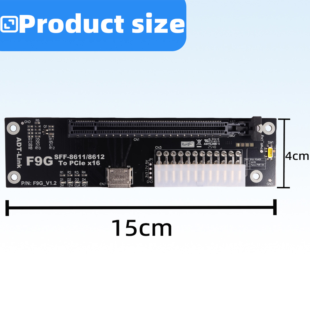 eGPU Dock PCIe 5.0 x4 128Gbps  - đánh giá và giá Oculink Egpu Dock Graphics Card